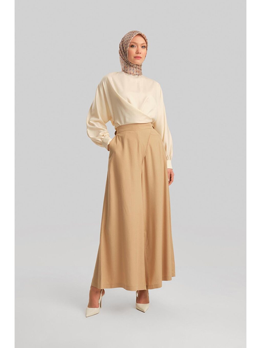 Kahverengi Anvelop Pantolon Etek 24Y2618 Camel-1