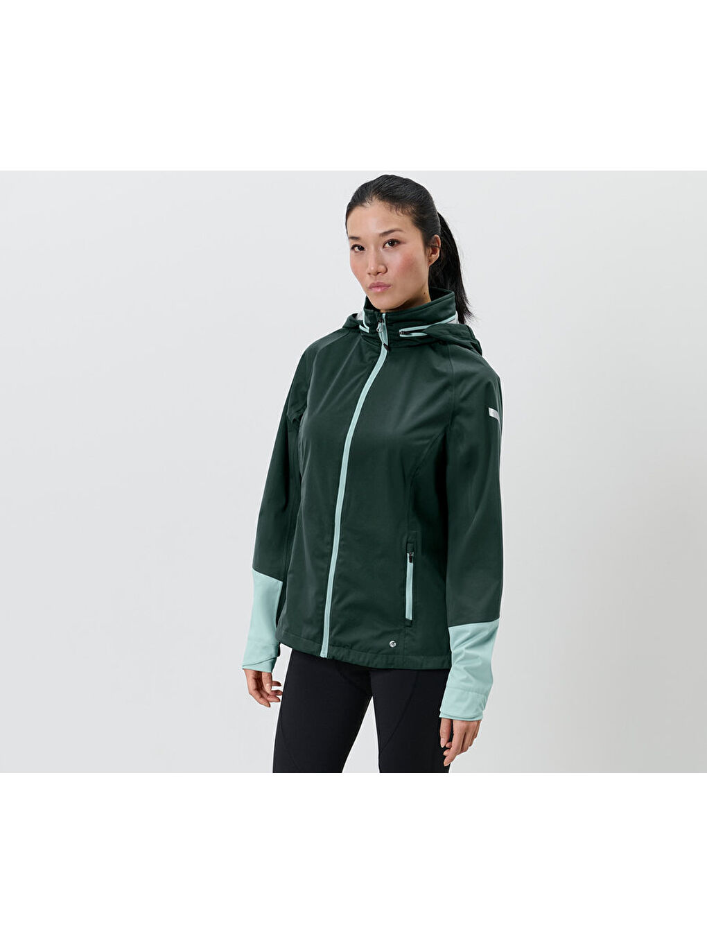 Yeşil Kadın Bisiklet Yağmurluğu