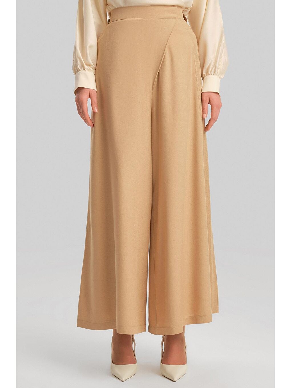 Kahverengi Anvelop Pantolon Etek 24Y2618 Camel-3