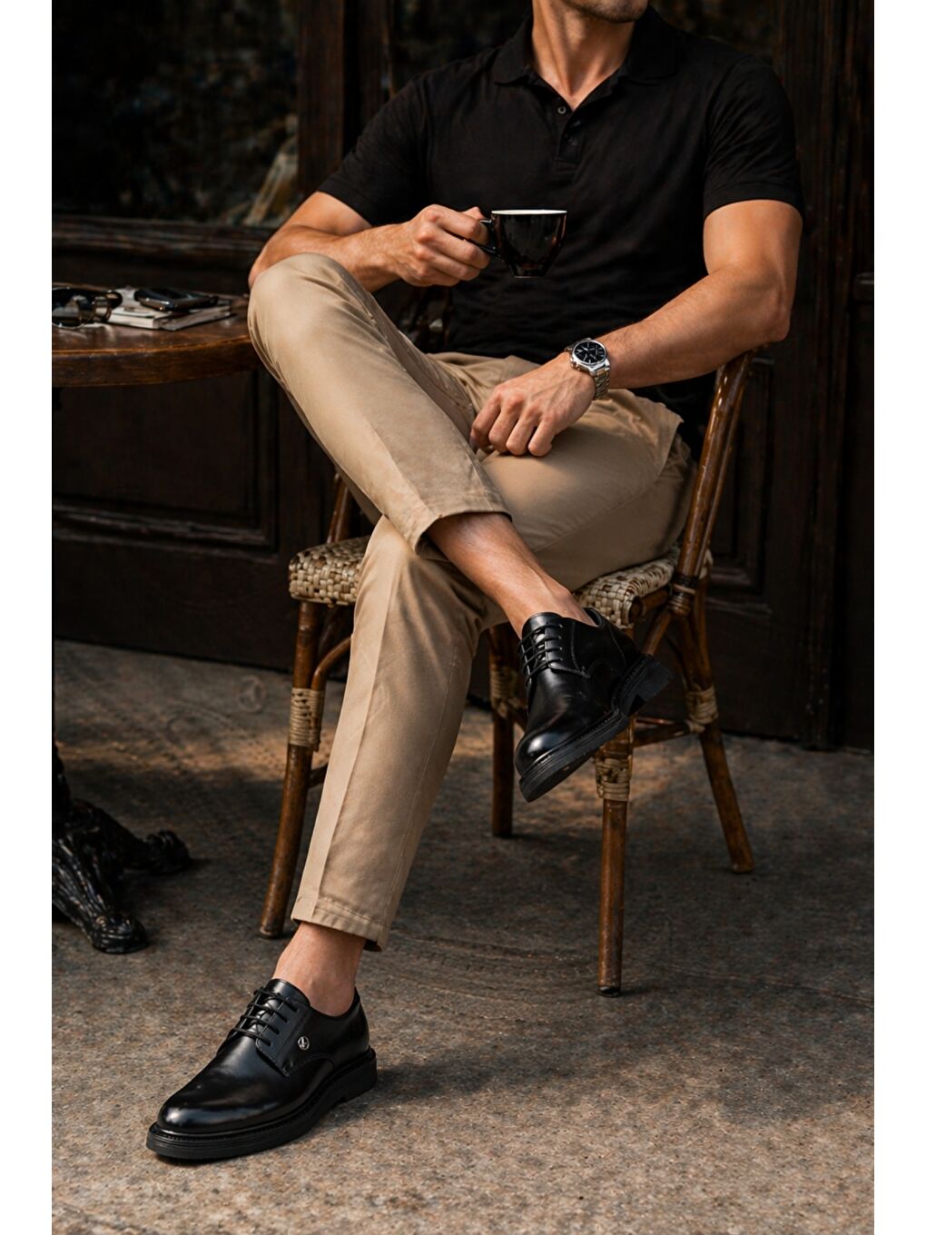 Siyah EDWIN Bağcıklı Rahat Taban Erkek Günlük Klasik Casual Ayakkabı-8