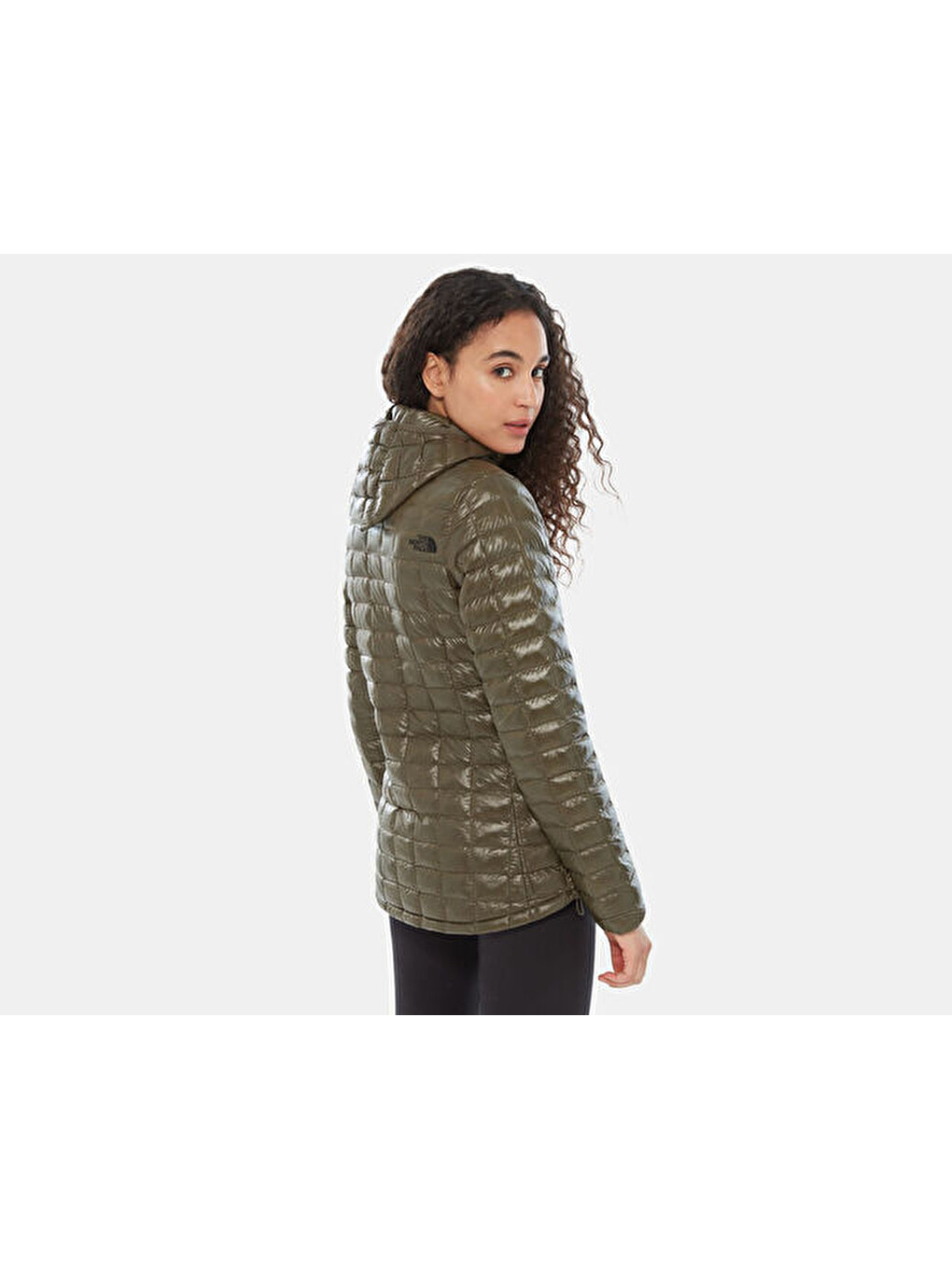 North Face Yeşil Kadın Montu Nf0a3ygn21l1 W Eco Tball Hdie-4