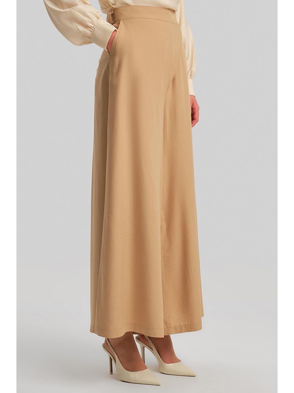 Kahverengi Anvelop Pantolon Etek 24Y2618 Camel-4