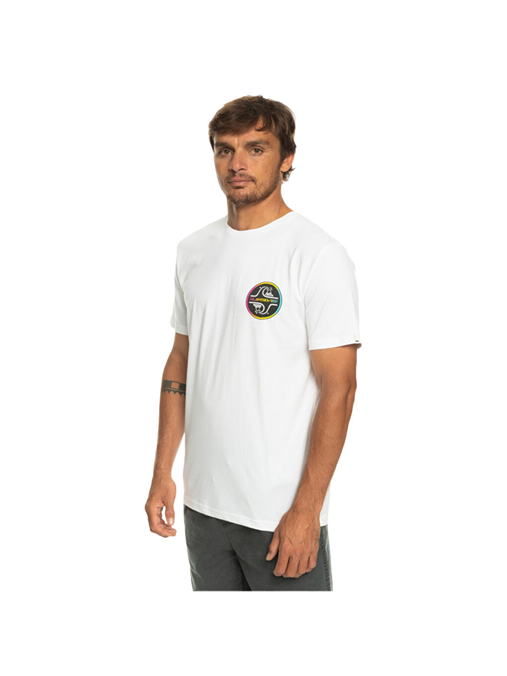 Beyaz Corebubble Erkek Renkli Tişört-1