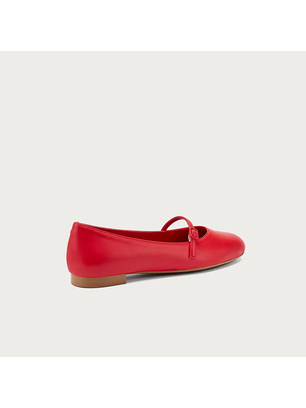 Kırmızı Kadın Babet 70P5 Leather Ballet Flats With Strap-2