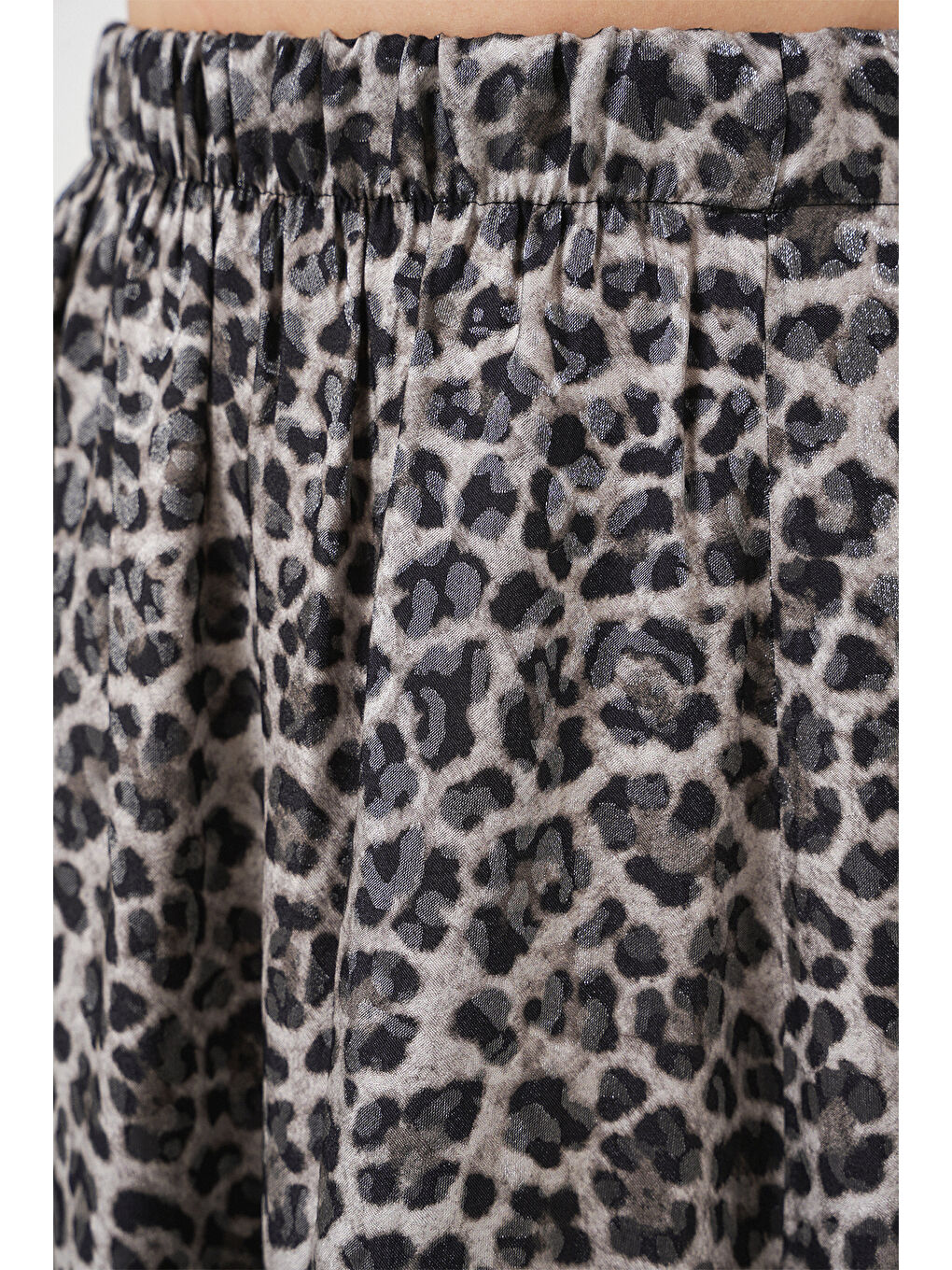 Kadın Desenli Uzun Etek 8053 - Antrasit-4