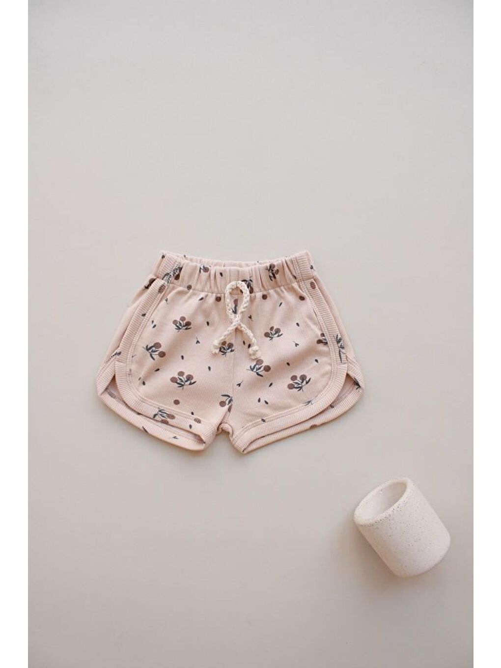 Bej Zeytin Desen Kaşkorse Şort