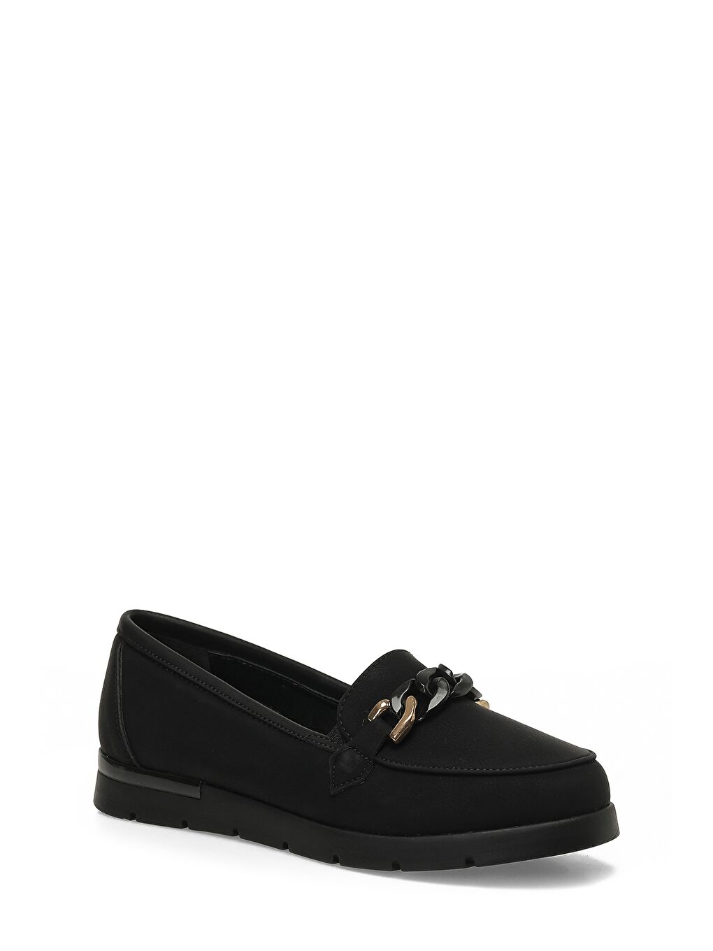 166007.NZ6FX Siyah Kadın Loafer-1