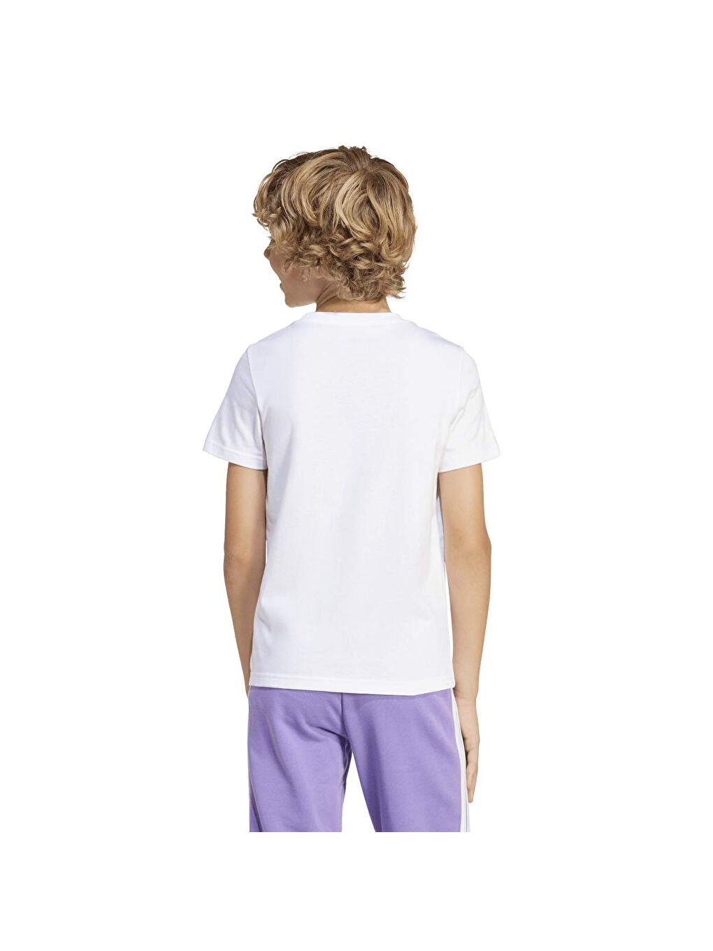 Tech Logo Graphic Çocuk Beyaz Yuvarlak Yaka Tişört-1