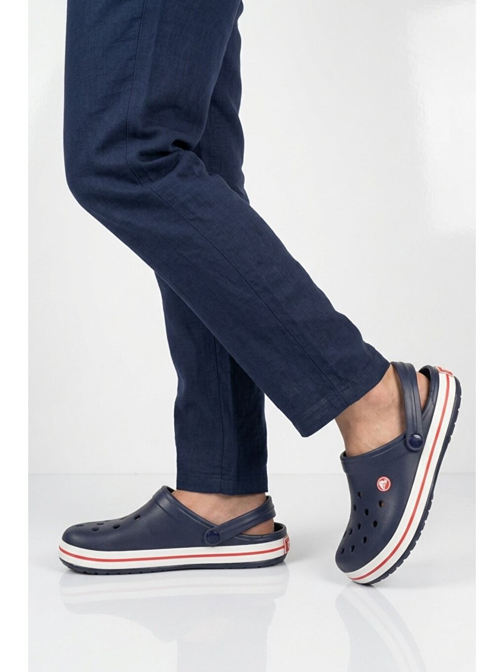 Lacivert Büyük Numara Eva Hafif Erkek Sabo Terlik 214 M-1