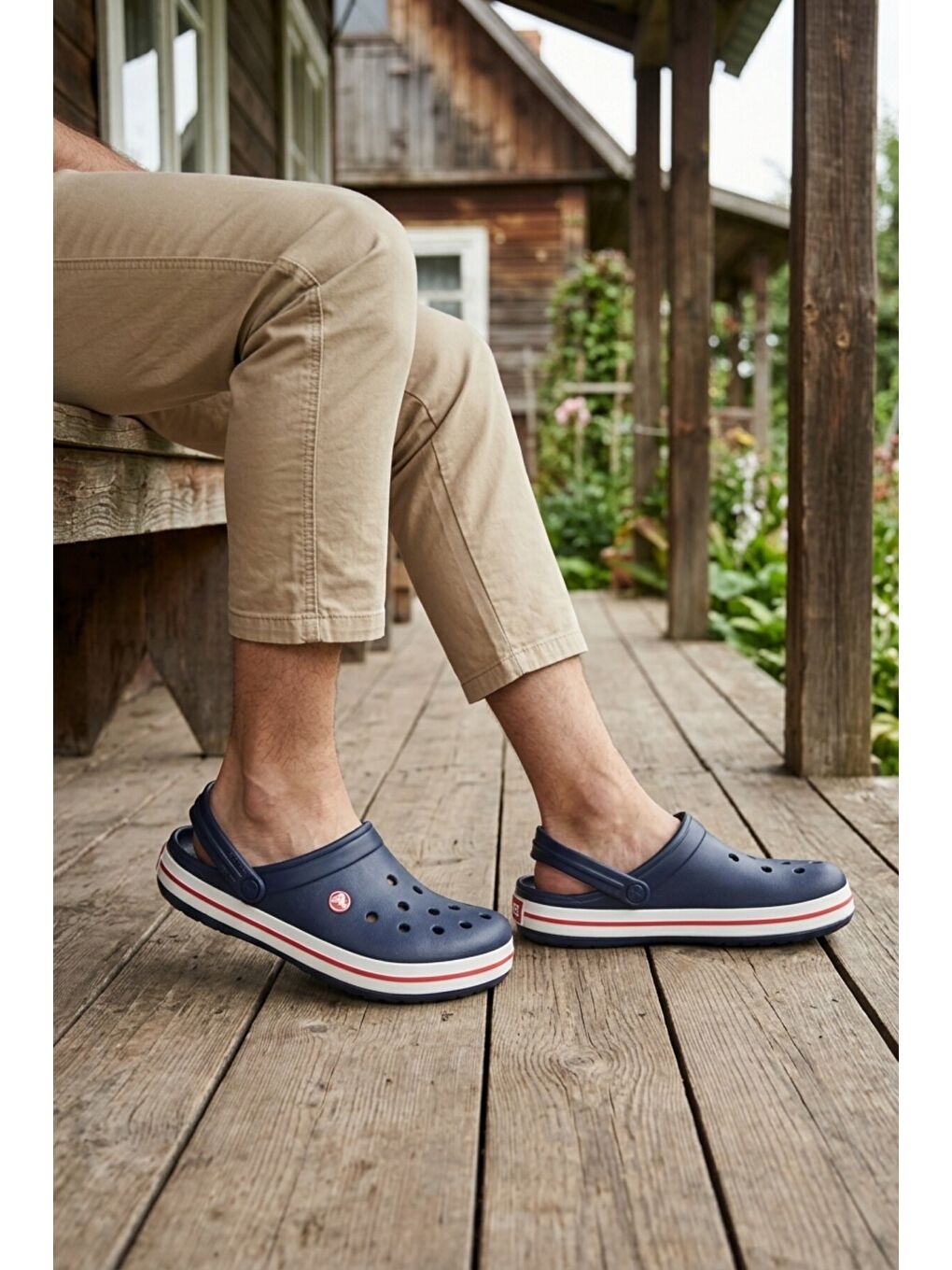 Lacivert Büyük Numara Eva Hafif Erkek Sabo Terlik 214 M-2