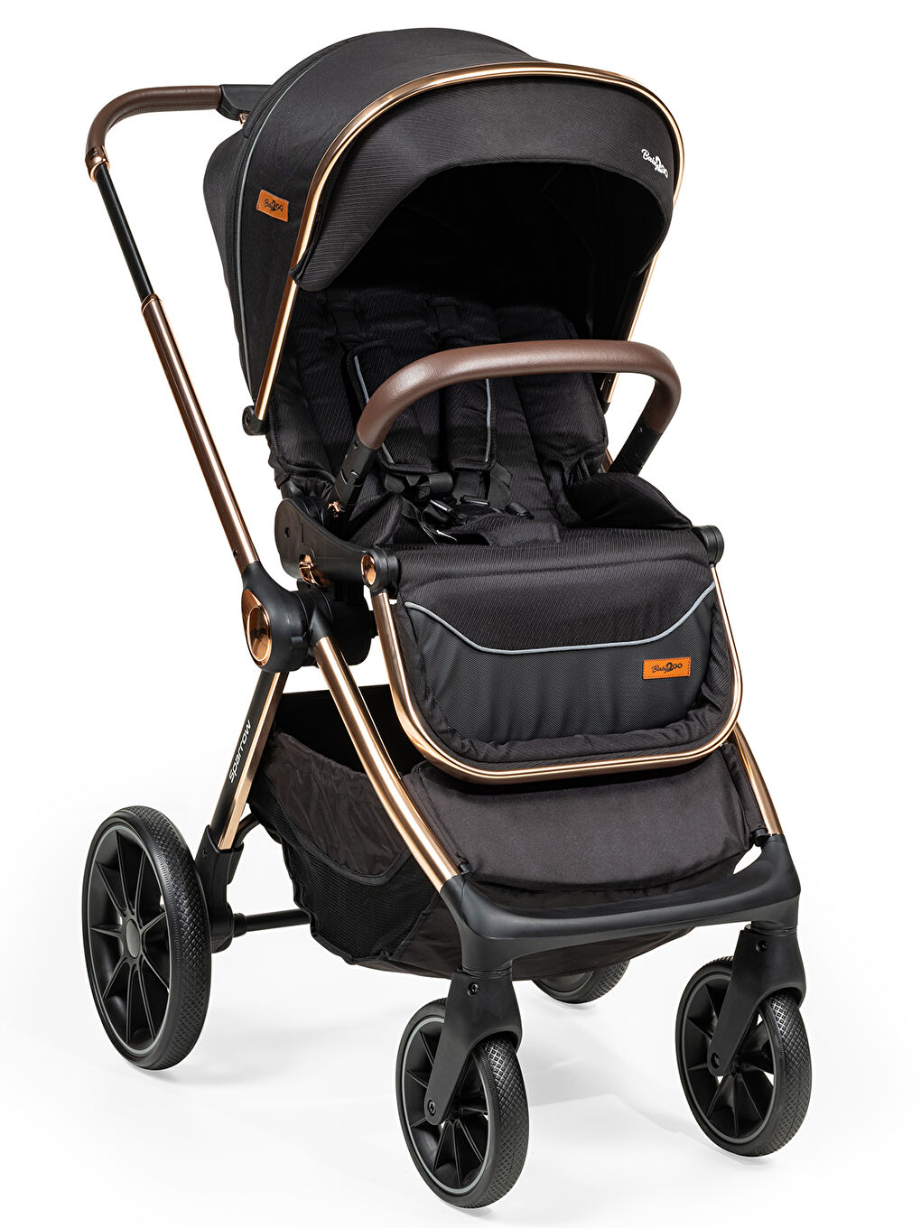 Sparrow Travel Sistem Bebek Arabası Siyah-7