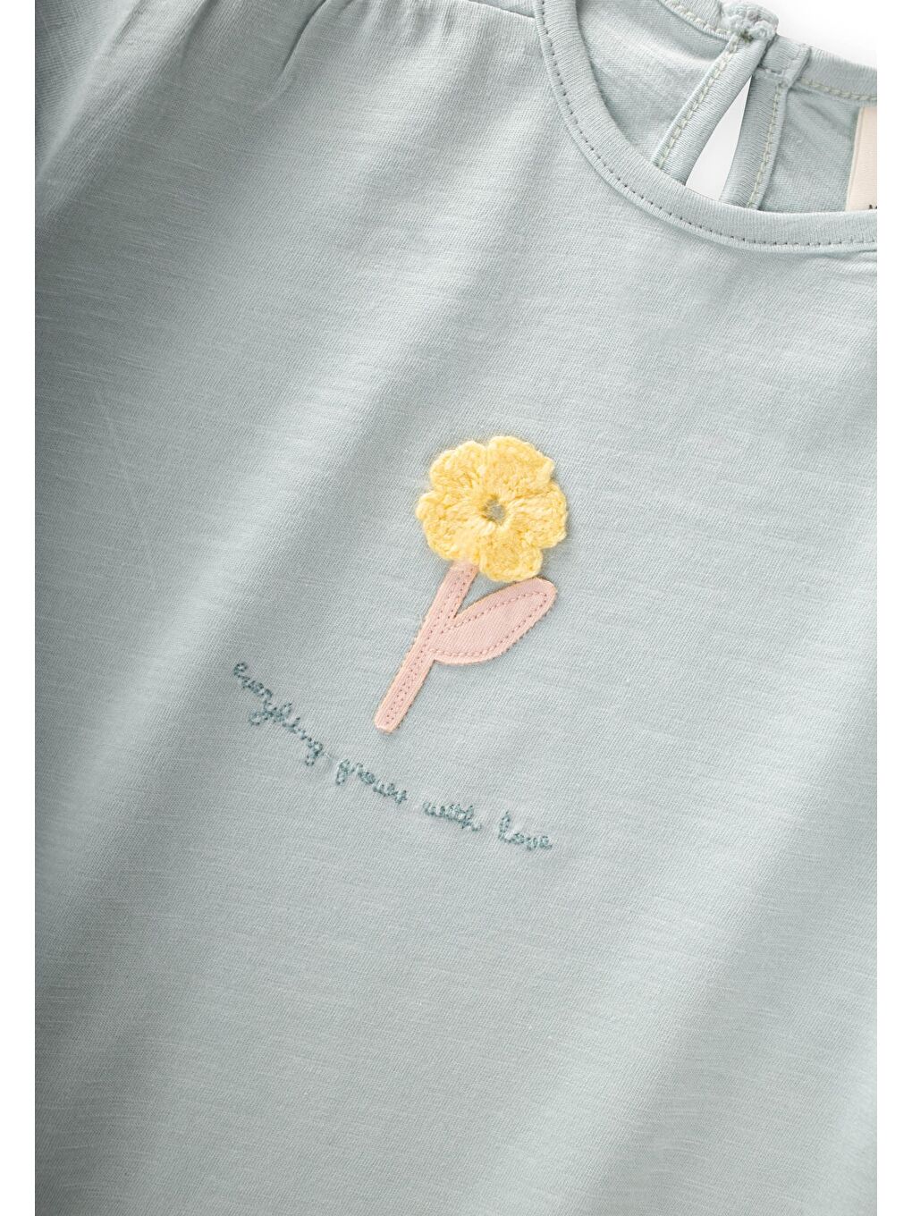 Aplikeli T-Shirt 2-8 Yaş Mint Yeşili-2