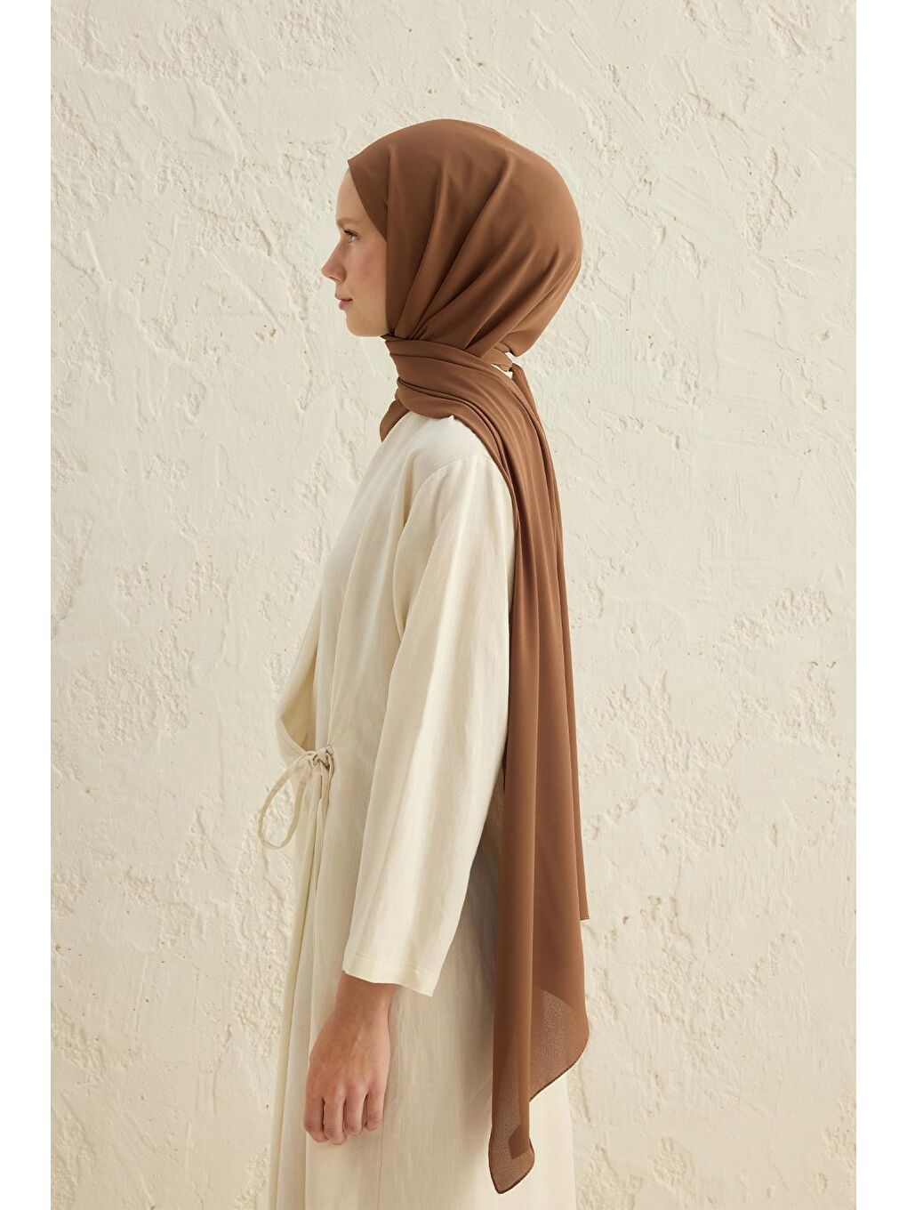 Kahverengi Daily Krep Şal Çikolata Kahve-3