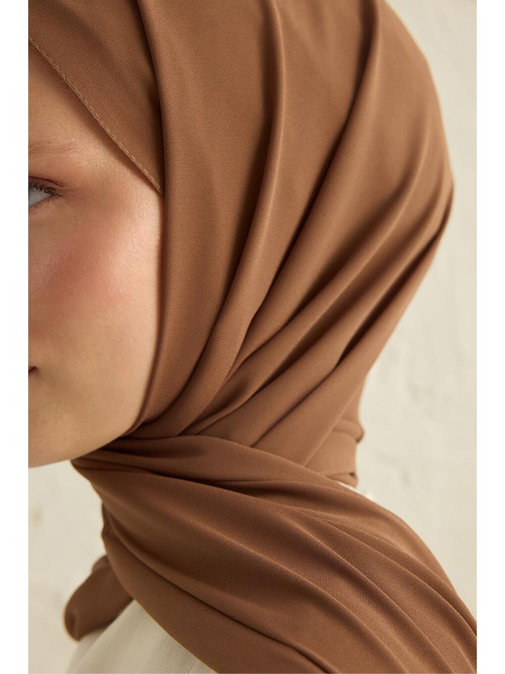 Kahverengi Daily Krep Şal Çikolata Kahve-4