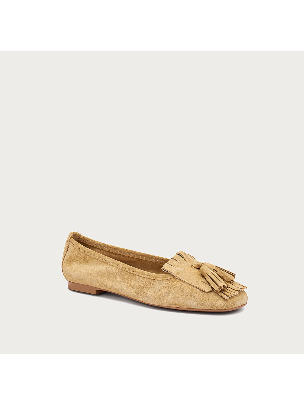 Bej Kadın Babet 69B7 SUEDE LOAFERS WITH TASSEL-1