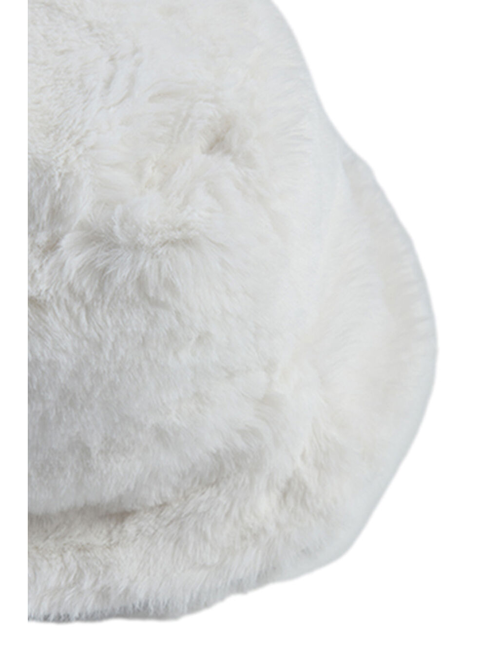 Kız Çocuk Basic Pelüş Beyaz Şapka-1