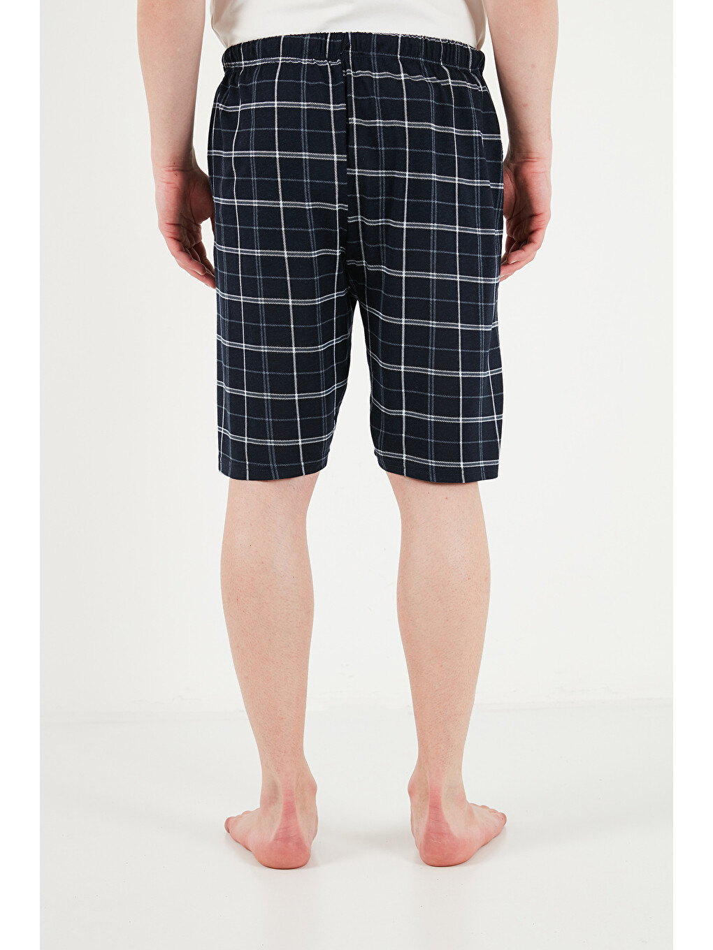 Lacivert Pamuklu Regular Fit Bağlamalı Cepli Pijama Şort 6574004-6