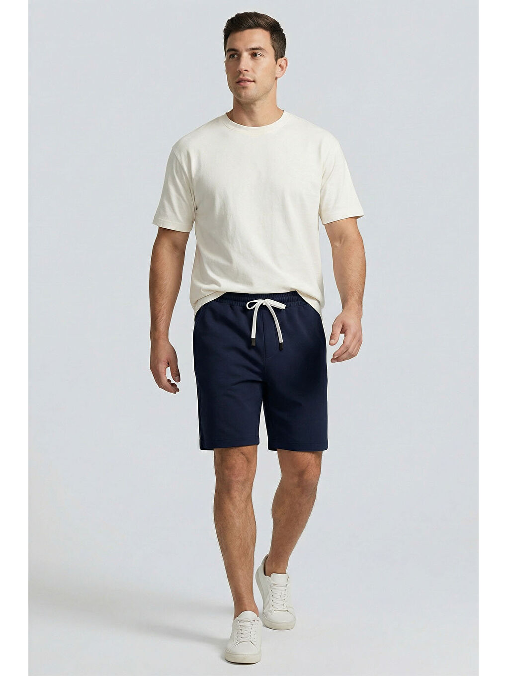 Lacivert Standart Fit Basic Arka Cepli Erkek Şort - 88314