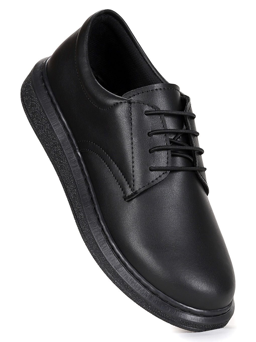 Siyah Wata Cilt Bağcıklı Erkek Çocuk Sünnet Ayakkabı