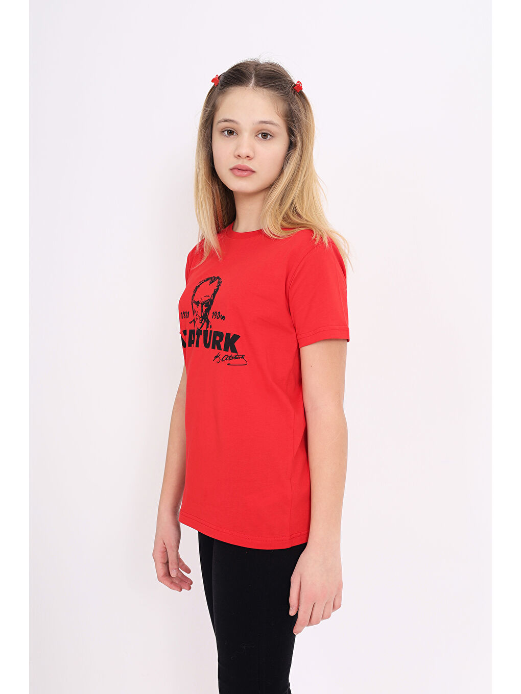 Kırmızı Unisex Çocuk Baskılı Tişört-3