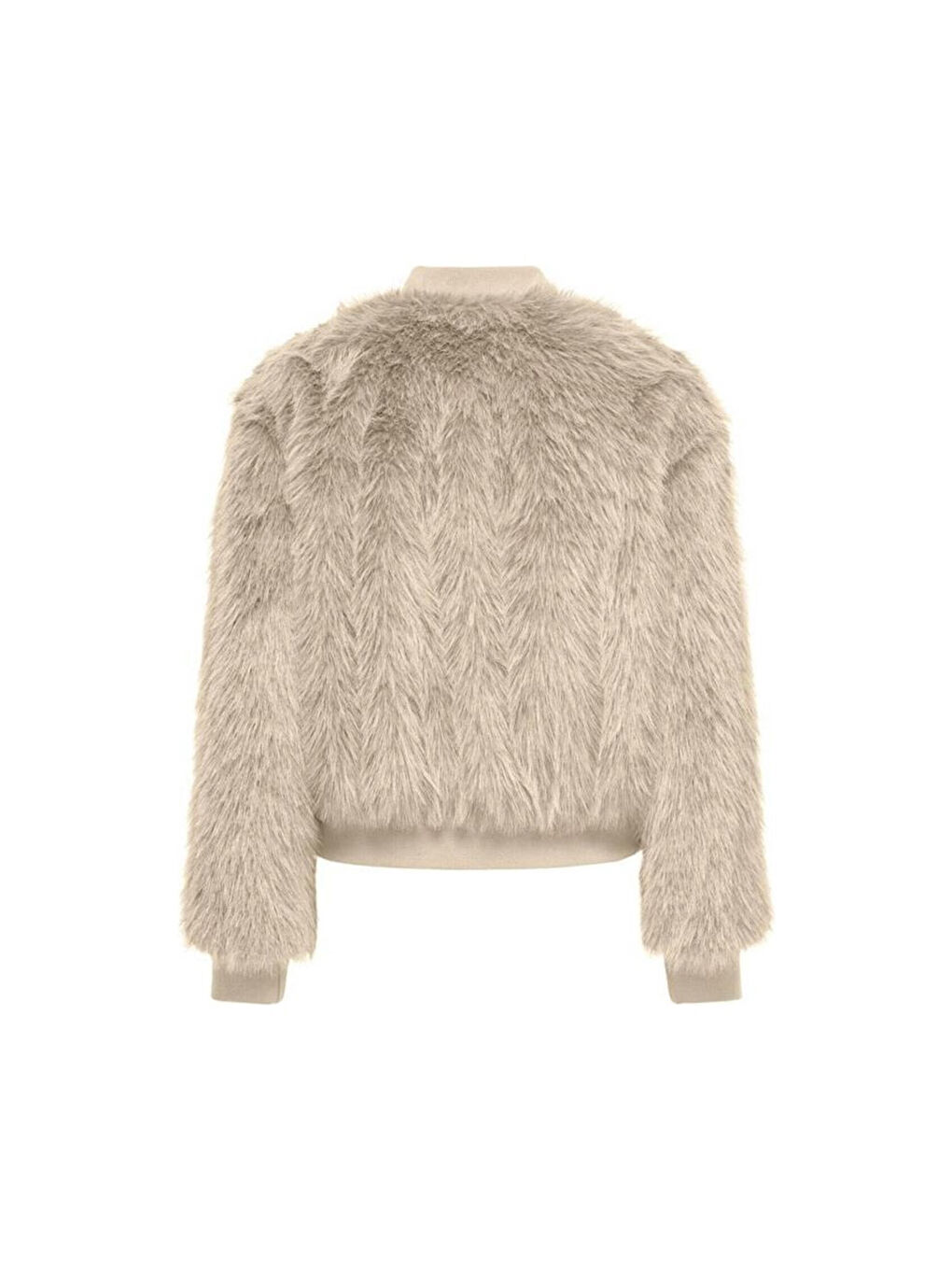 Bej Onlmanny Regular Fit Kolej Yaka Yumuşak Tüylü Kadın Mont 15322405-1