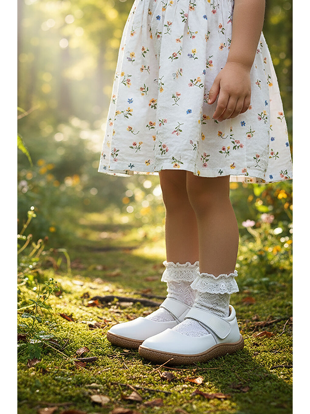 Beyaz Lida %100 Deri Günlük Kız Çocuk Babet Ayakkabı-2