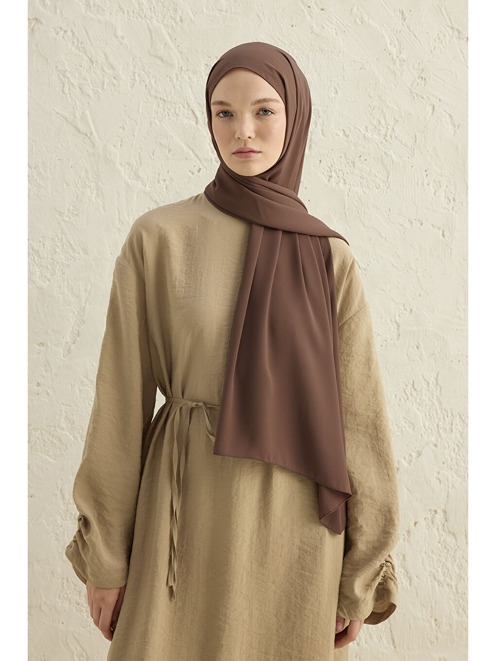 Kahverengi Daily Krep Şal Mocha