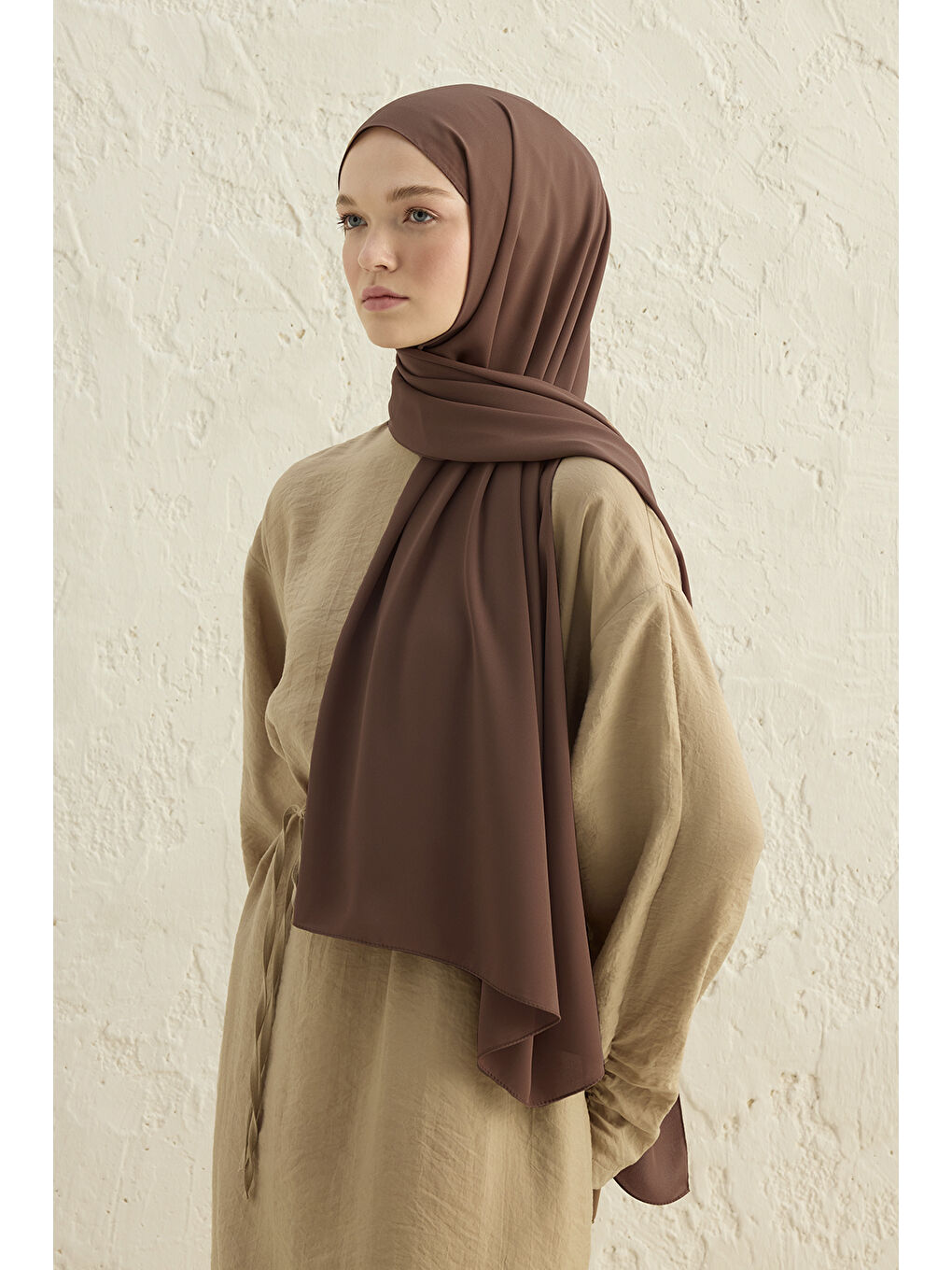 Kahverengi Daily Krep Şal Mocha-1