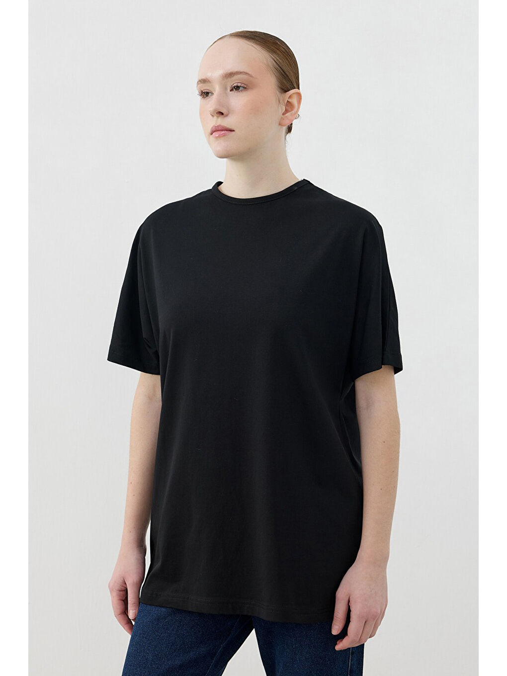 Kısa Kol Basic Pamuklu Tişört 1809 Siyah