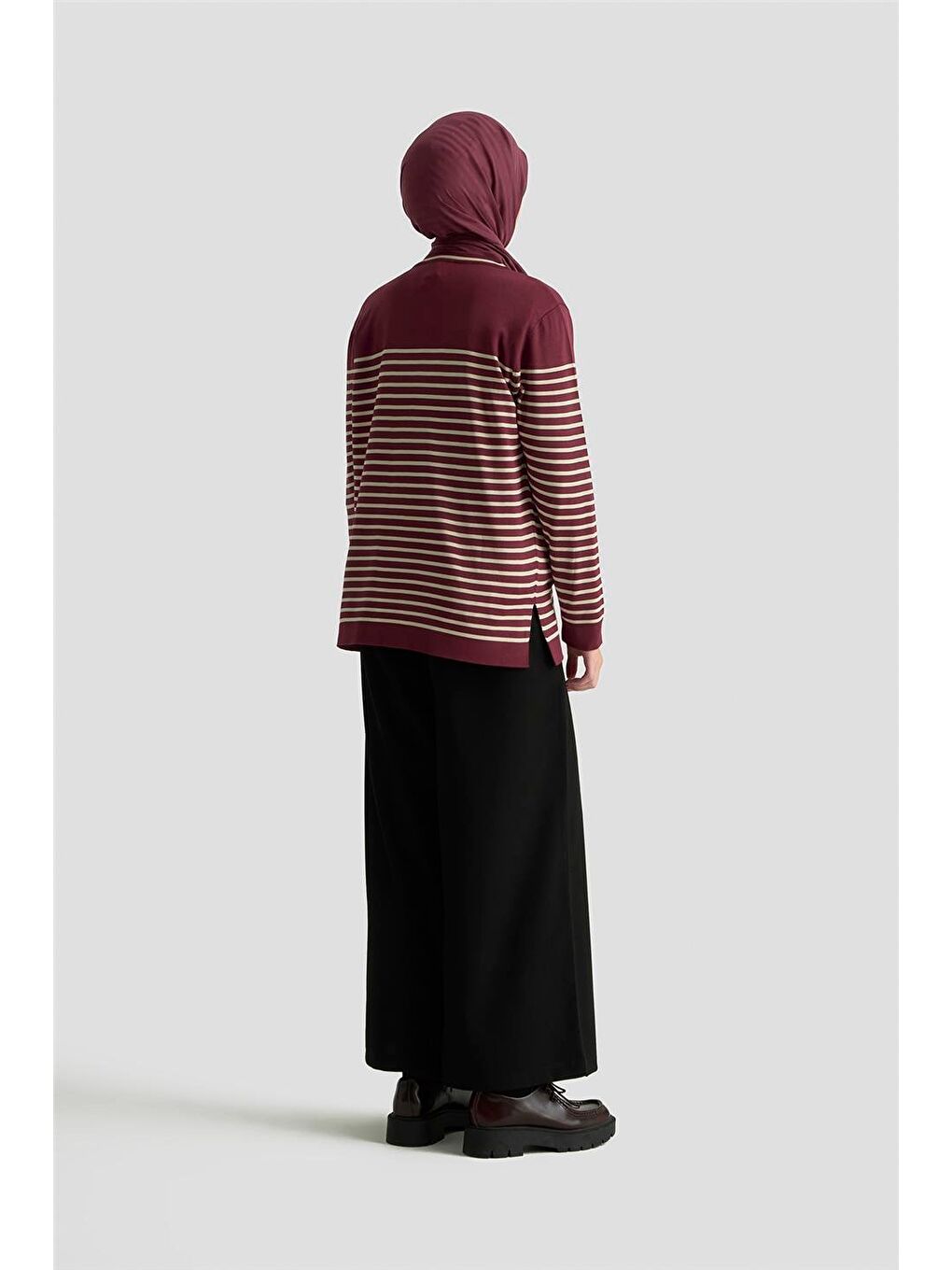 Geniş Paça Pantolon Etek 25Kd1304 Siyah-2