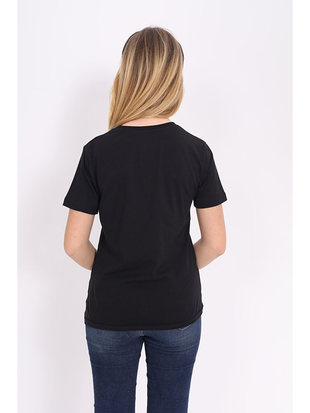 Siyah Unisex Çocuk Baskılı Tişört-4