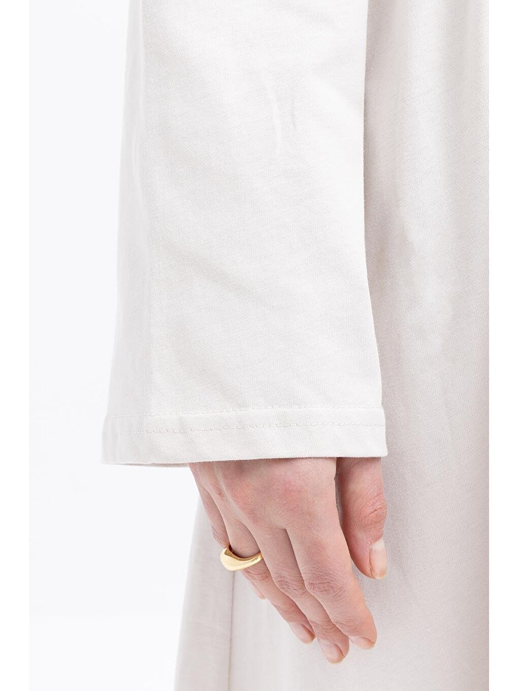 Bej Taş-Beli Bağlamalı Elbise-3