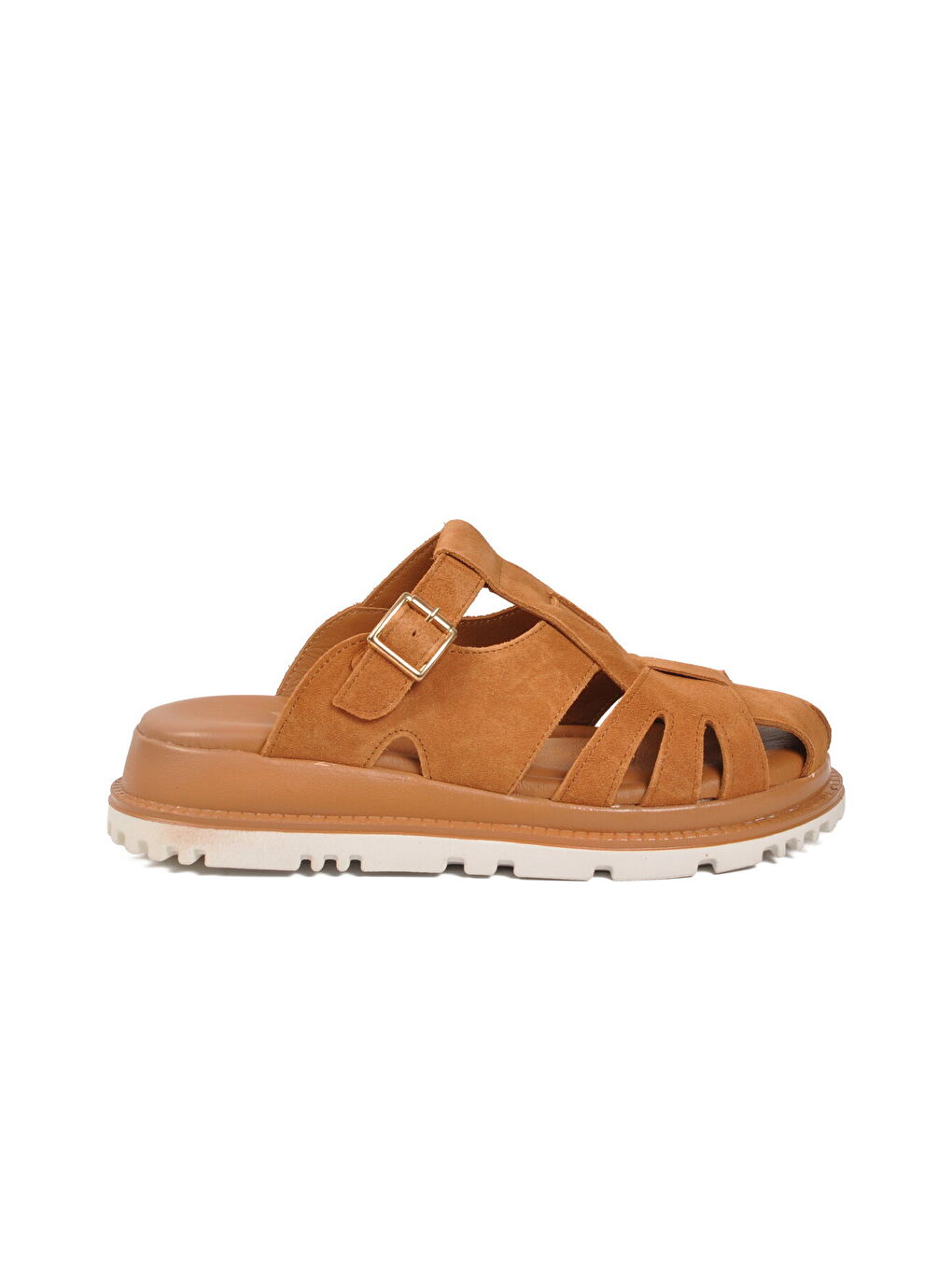 Kahverengi Taba Süet Hakiki Deri Kadın Terlik Z797 Z