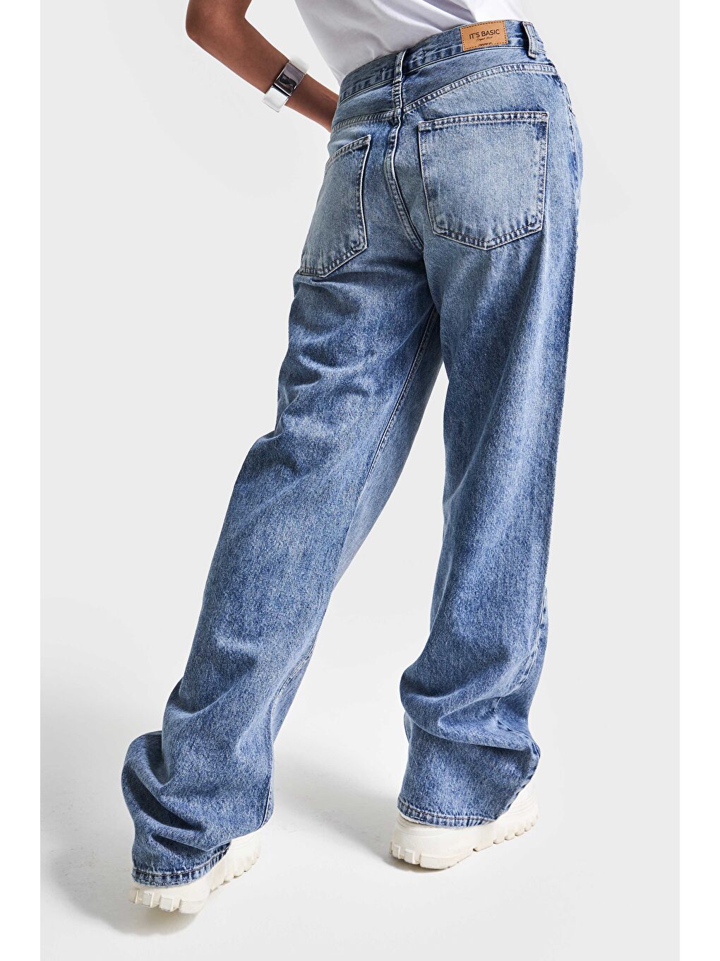 Mavi Kadın Jean Rengi V-4S5-32 Loose Fit İç Boy 80cm Viskon Kumaş Denim Jean-3