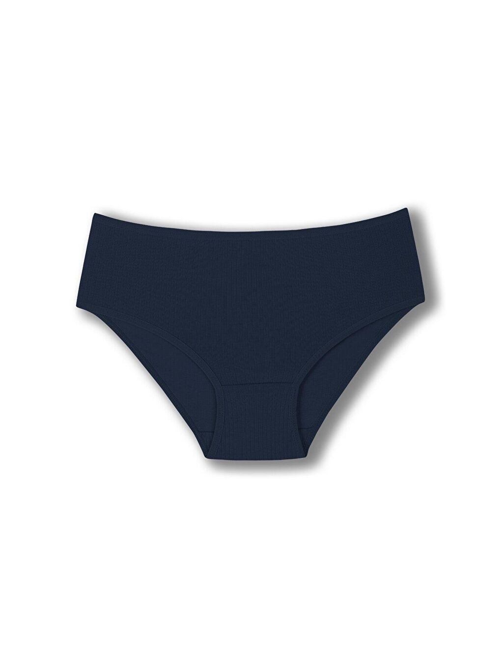 Ekru Pamuklu Fitilli Yüksek Bel Büyük Beden Kadın Külot 2'li-1