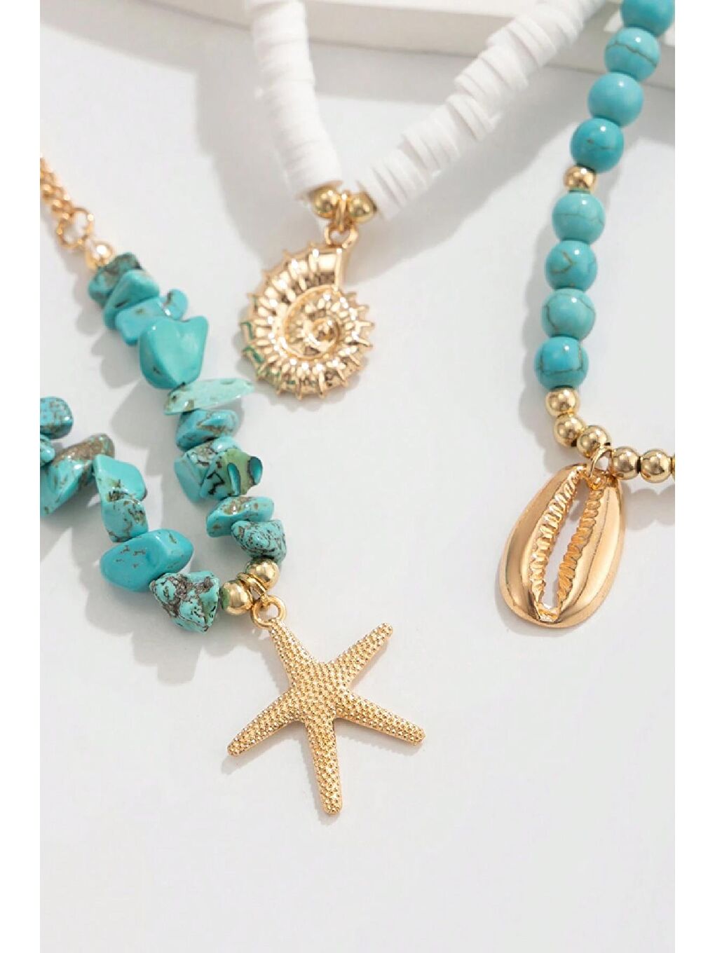 Turkuaz Boncuklı Halhal Seti 3 parça-1