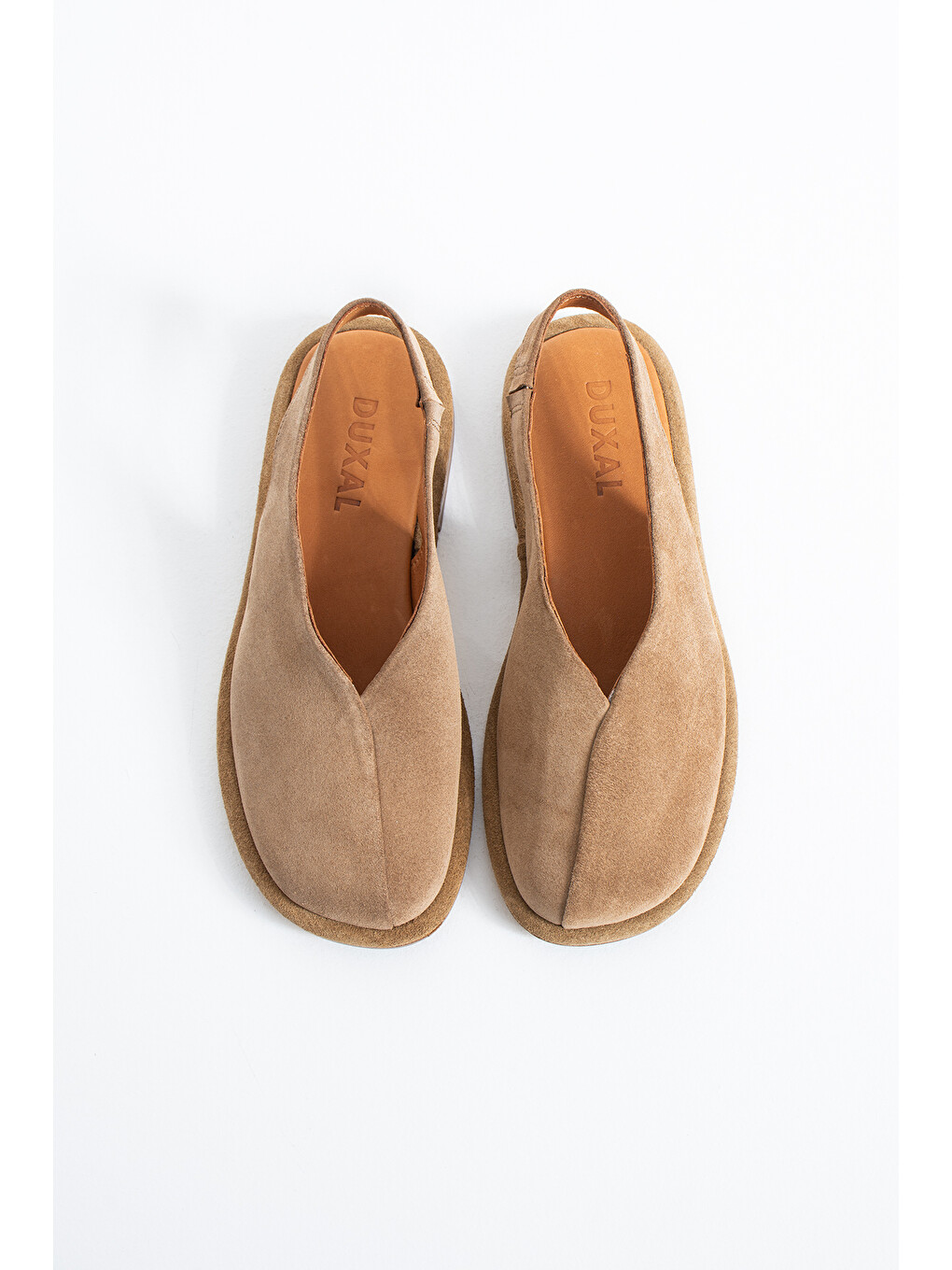 Kahverengi Alonso Kadın Hakiki Deri V Kesim Slingback Babet Sandalet