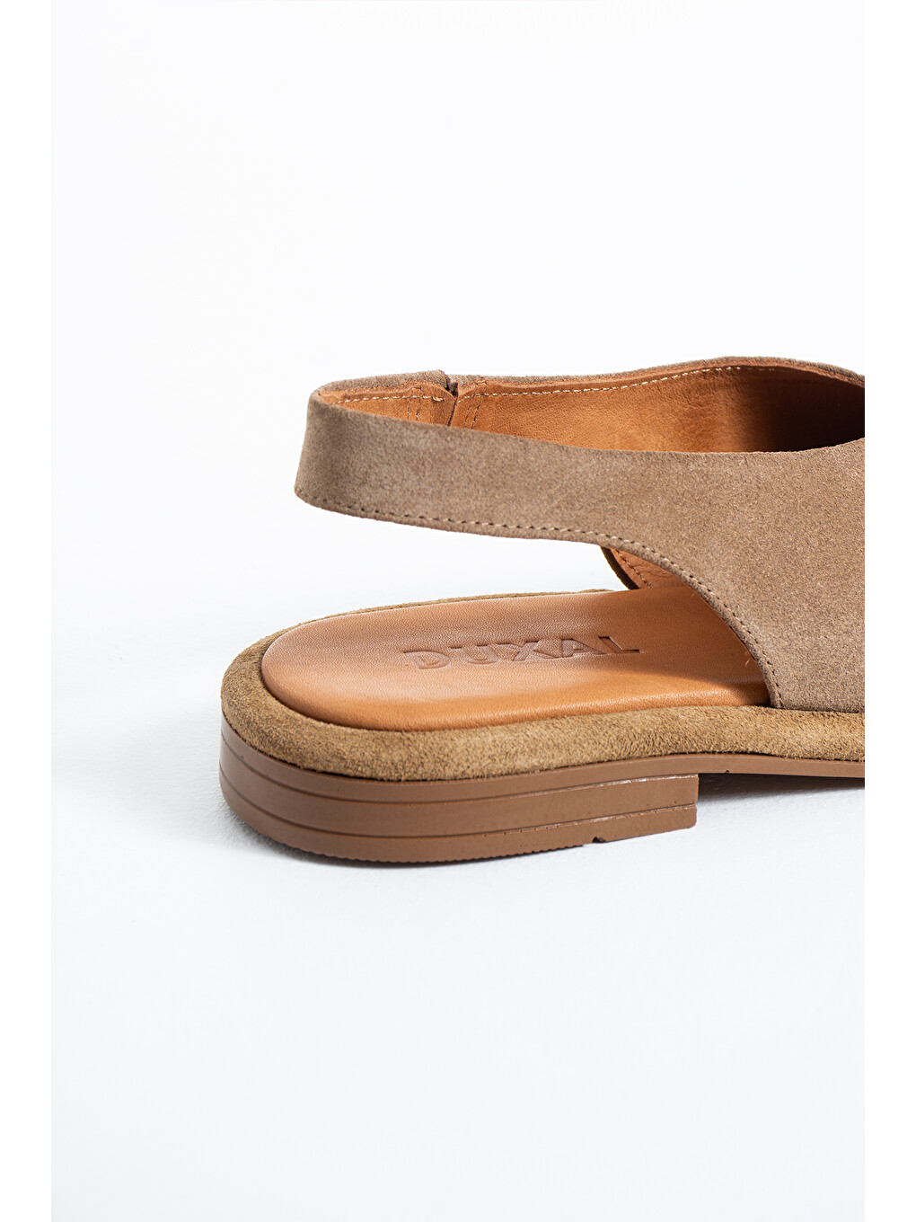 Kahverengi Alonso Kadın Hakiki Deri V Kesim Slingback Babet Sandalet-1
