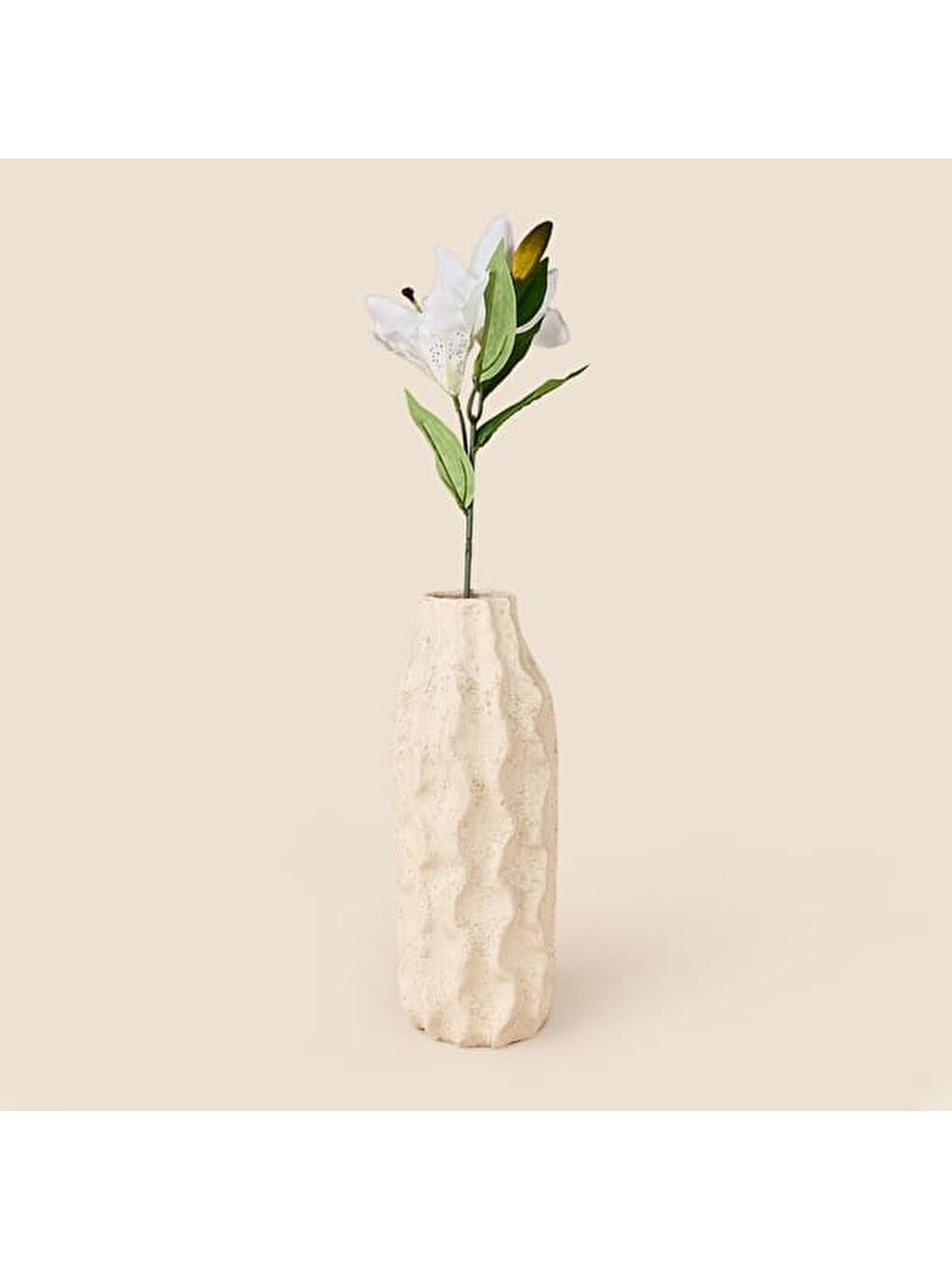 Deco Zambak Yapay Dal Çiçek - Beyaz - 63 cm