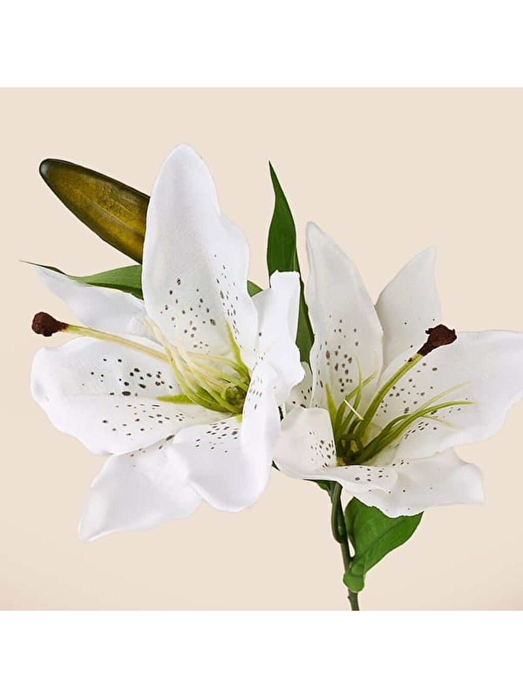 Deco Zambak Yapay Dal Çiçek - Beyaz - 63 cm-2