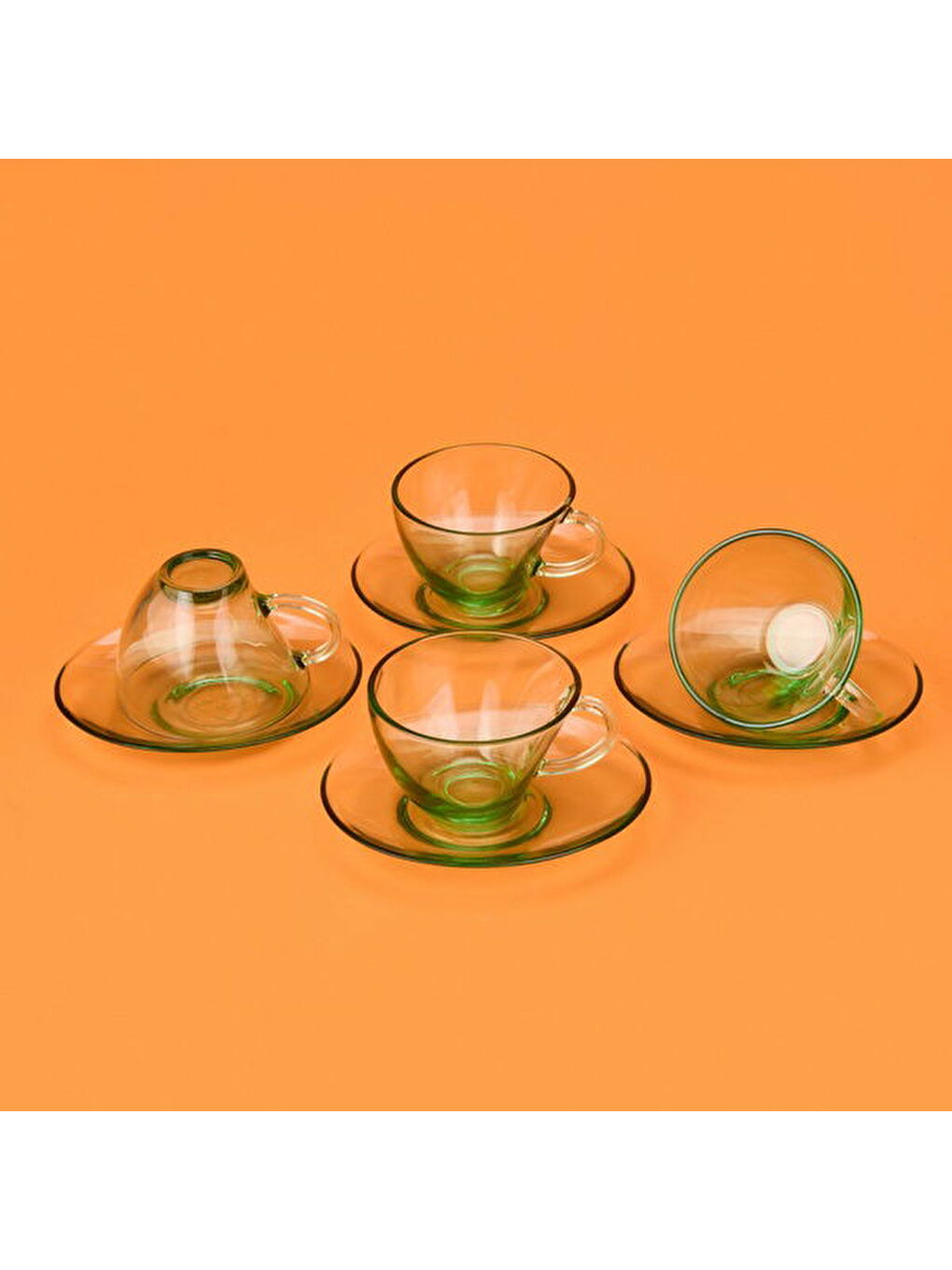 Renksiz Aware 4'lü Cam Fincan Takımı - Şeffaf-5