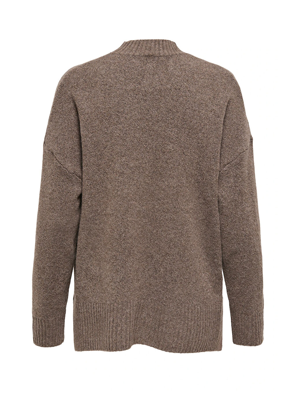 Kahverengi Onlhazel Oversize Fit Balıkçı Yaka Örme Kadın Kazak 15352853-3