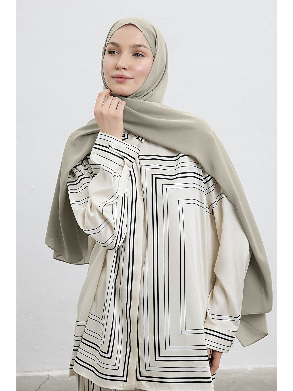 Daily Krep Şal Bej-1