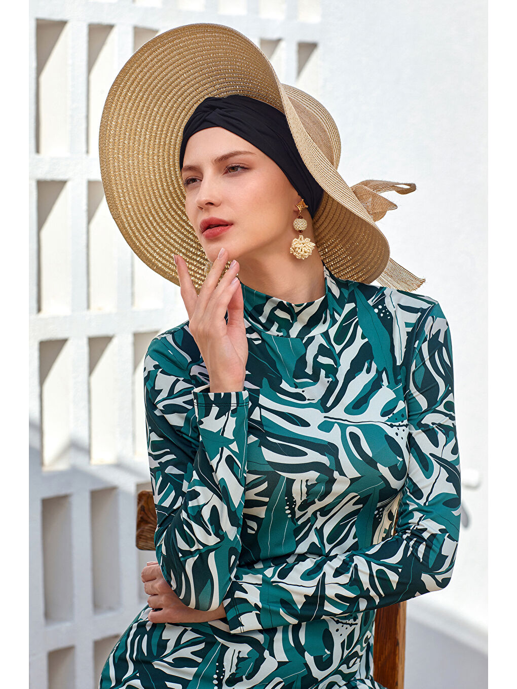 Elastanlı Tam Kapalı Tesettür Mayo 2102 Siyah