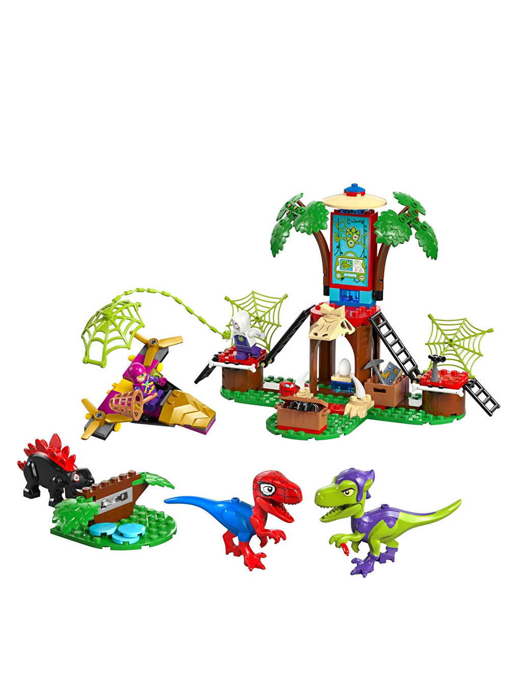 Marvel Spidey Ağaç Ev Karargahında Spidey ve Gobbynin Raptor Savaşı 11200-4