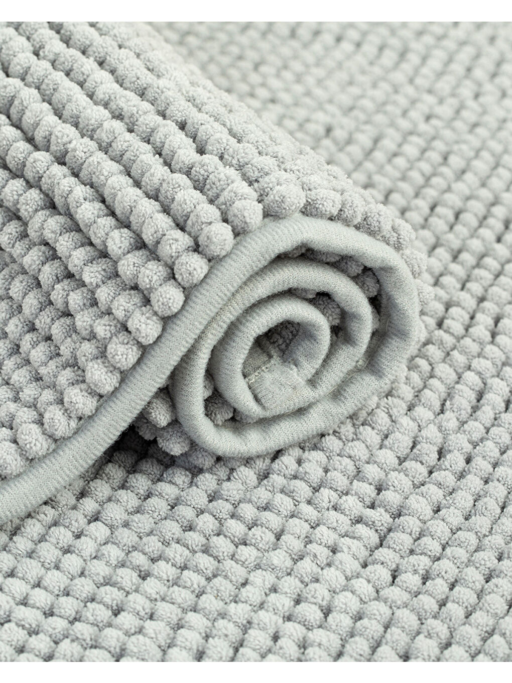 Paige Makarna Banyo Paspası Seti Gri-3