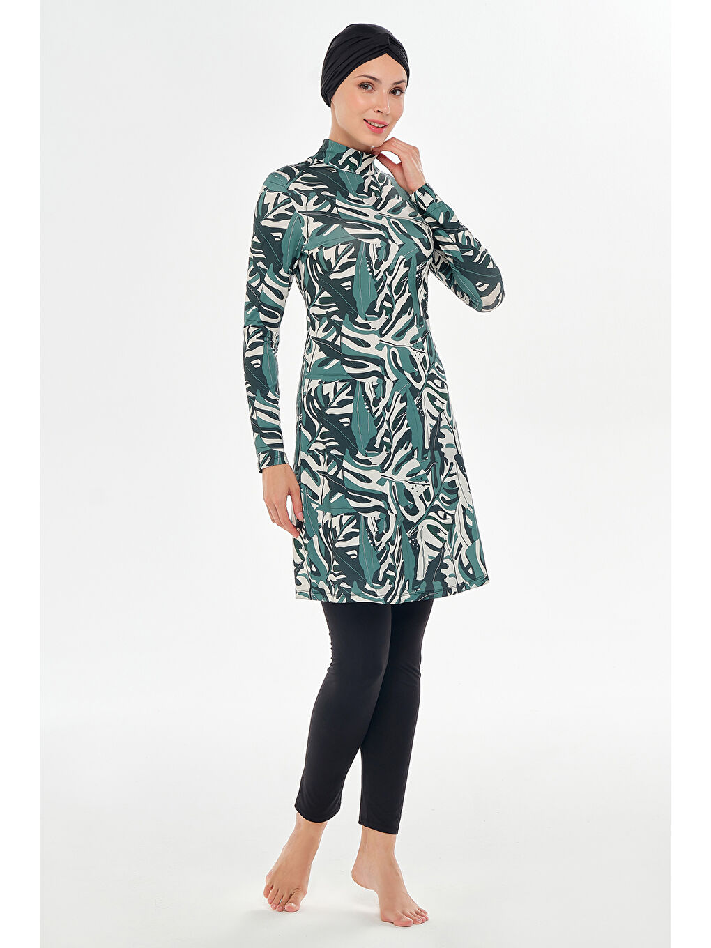 Elastanlı Tam Kapalı Tesettür Mayo 2102 Siyah-2