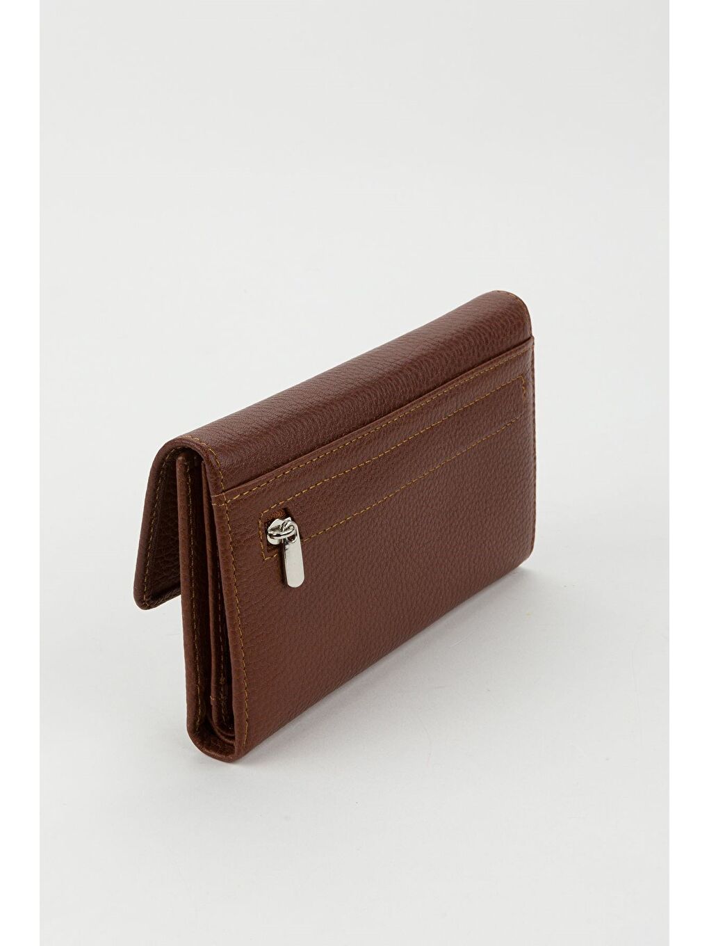 Kahverengi Kutulu Hakiki Deri Mavi Orta Boy Çok Gözlü Kadın El Portföyü Kartlık Cüzdan-1