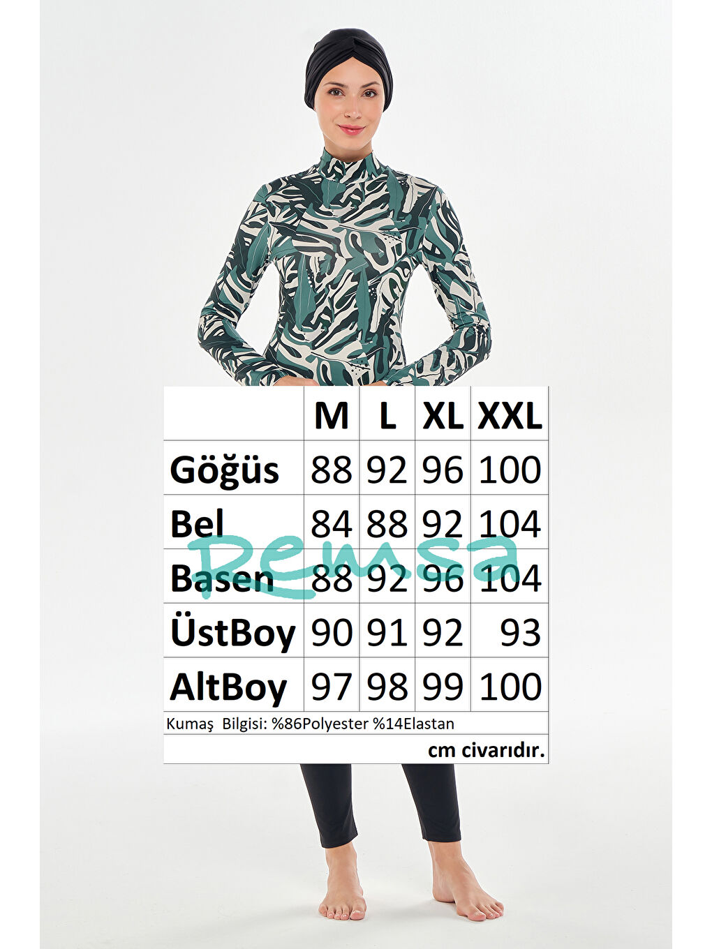 Elastanlı Tam Kapalı Tesettür Mayo 2102 Siyah-3