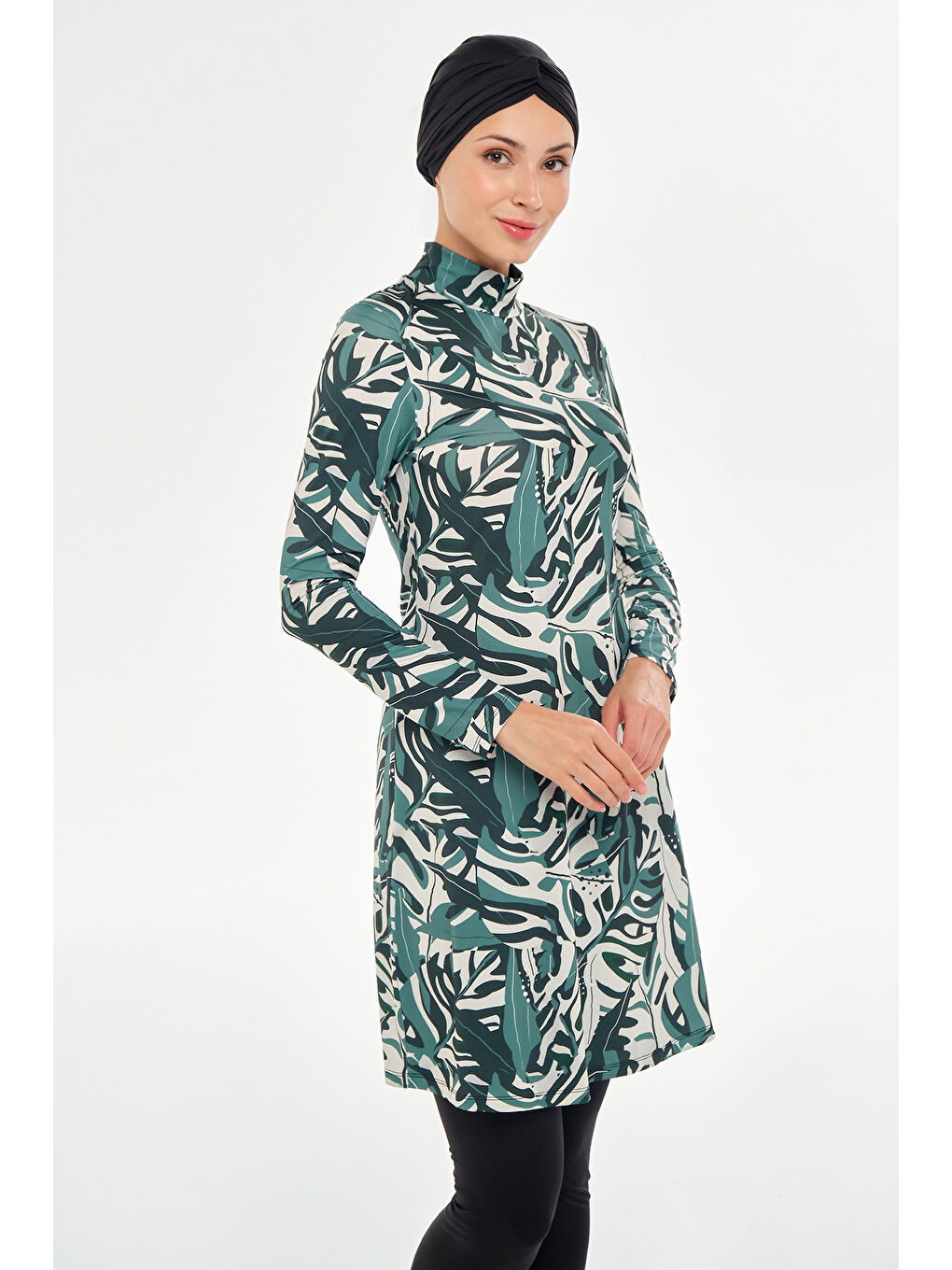 Elastanlı Tam Kapalı Tesettür Mayo 2102 Siyah-4